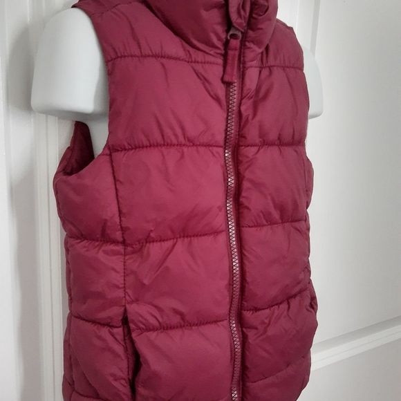 Burgundy Puffer Vest - Picture 2 of 4